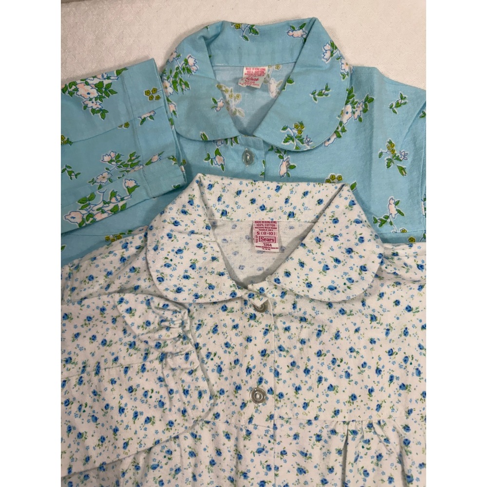 Bundle Sears Nightgown Women S Floral Blue White Grannycore Vintage 60s 70s EUC
